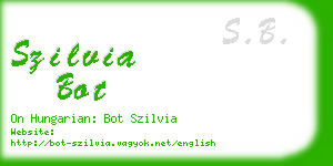 szilvia bot business card